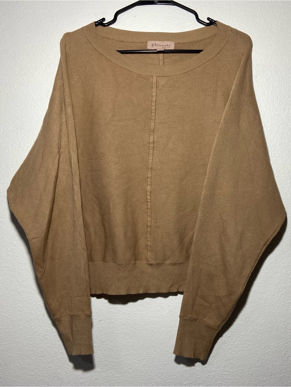 Philosophy Republic Clothing Beige Fine Knit Sweater - Size XL , 78% Rayon